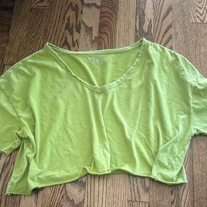 Aerie Green V-Neck Women's Crop Top